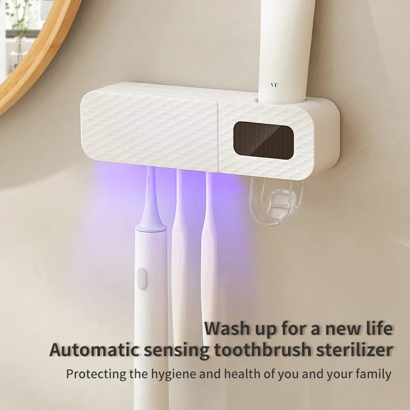 Wall Mounted Smart Toothbrush Sterilizer And Dispenser,