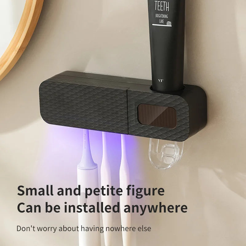 Wall Mounted Smart Toothbrush Sterilizer And Dispenser,