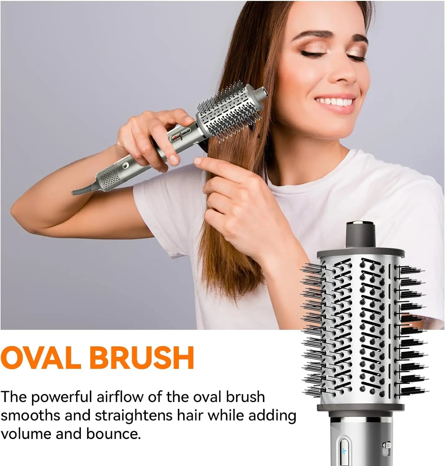 5 in 1 Hair Dryer Brush Set With High-Speed Negative Ionic Blow Dryer, Detachable Air Curler and Auto Air Wrap
