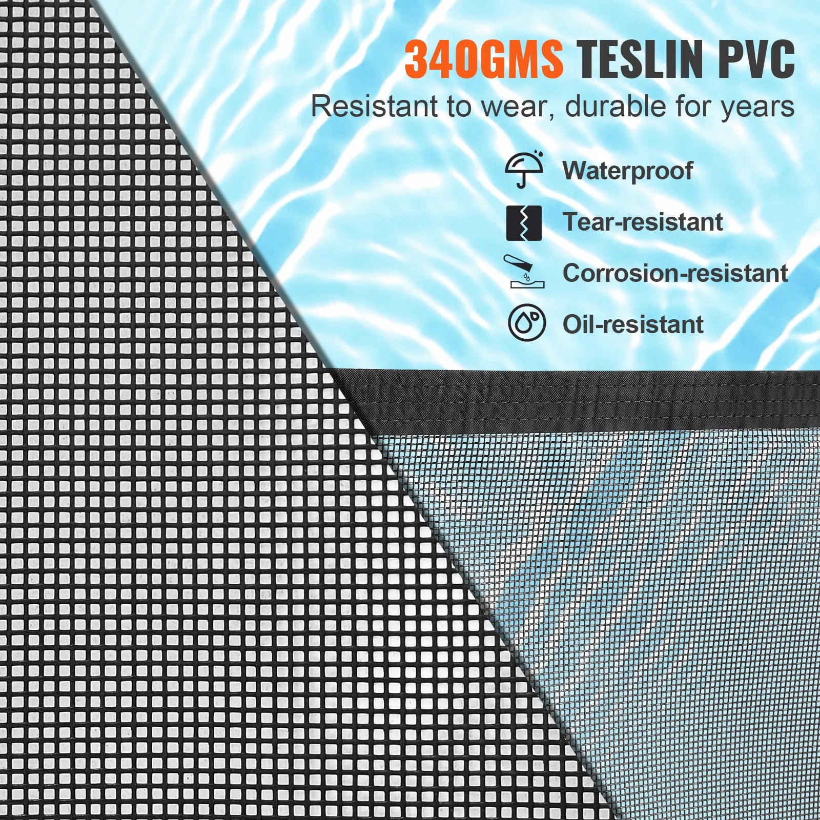VEVOR Removable Child Safety Fence  for Inground Pools.  Teslin PVC Fence Mesh Protects Kids and Pets