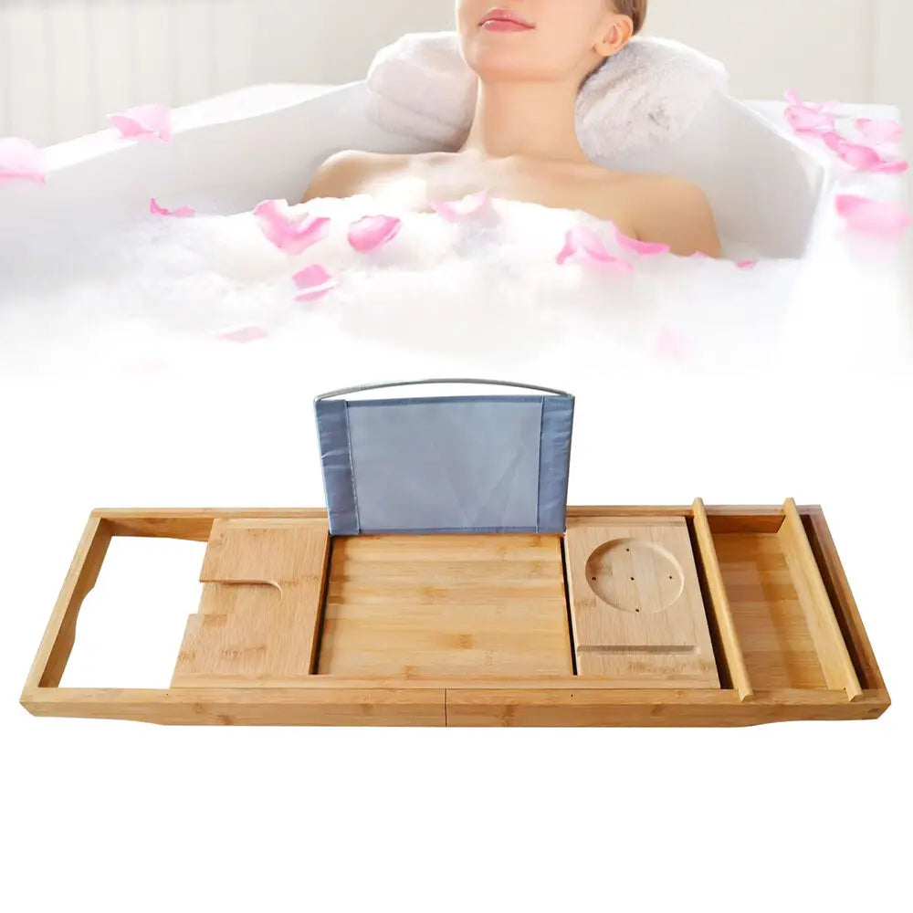 Bamboo Over the Bathtub Caddy Tray