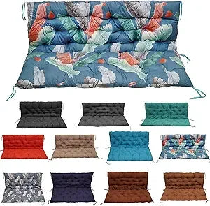 Cushion with Backrest for Outdoor 2-3 Seater Porch Swing.