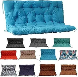 Cushion with Backrest for Outdoor 2-3 Seater Porch Swing.