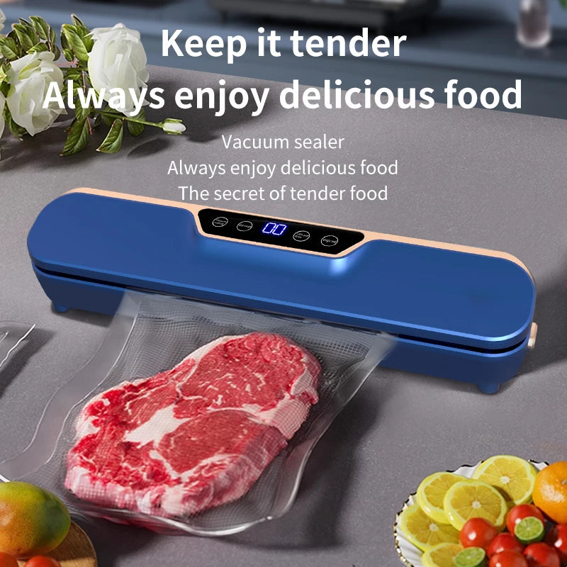 LCD Touch Screen Automatic Vacuum Sealing Machine for Household Food.