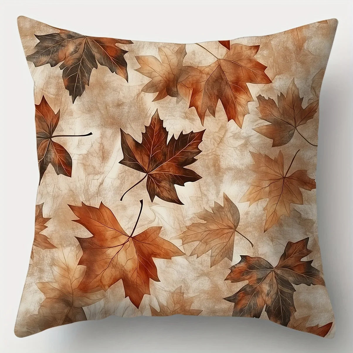Throw Pillow Cover with Autumn Decor Pattern
