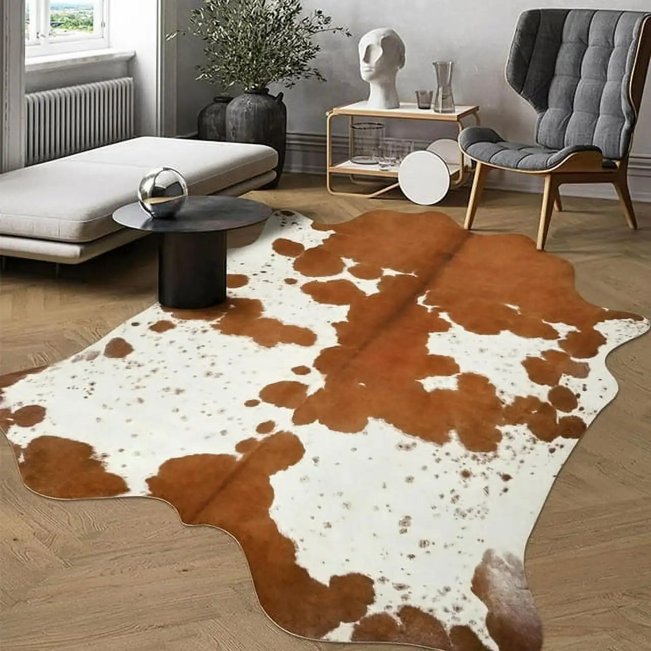 Faux Fur Animal Hide Rug,, Multi-room Use Rug, Decorative Floor Mat