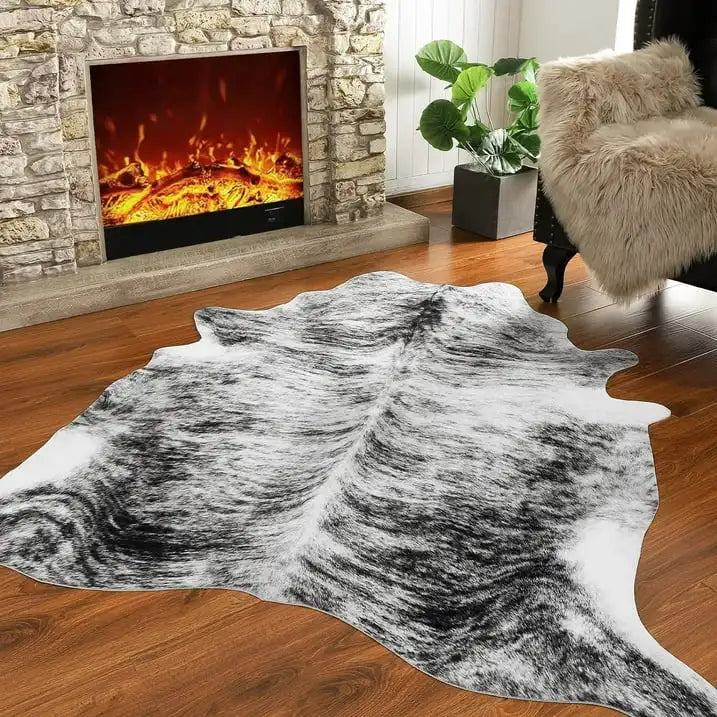 Faux Fur Animal Hide Rug,, Multi-room Use Rug, Decorative Floor Mat