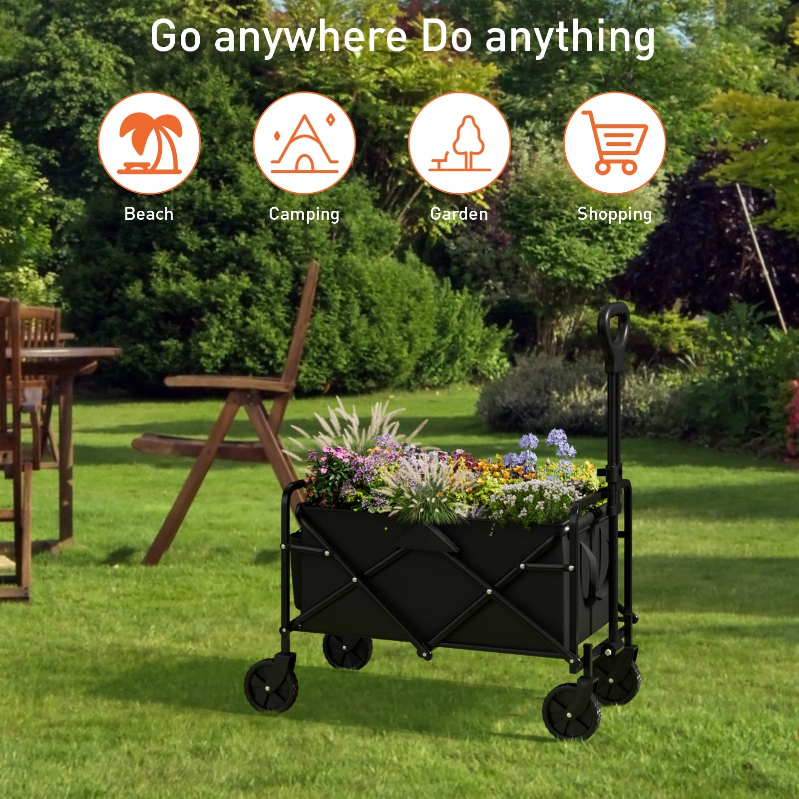Portable Adjustable  Multi-use Household Folding Handcart