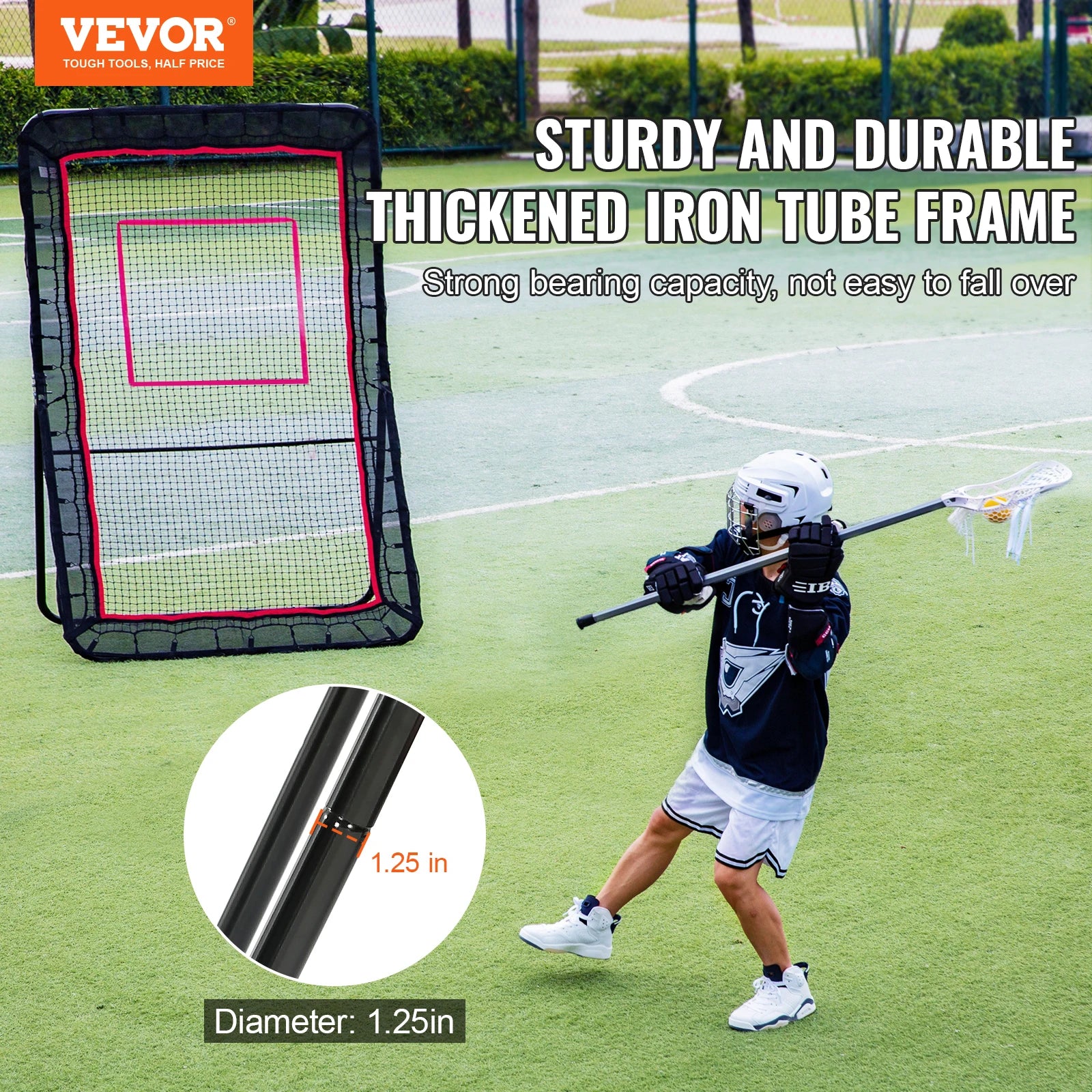 5x7 Ft Rebounder Net/Training Screen for Lacrosse, Volleyball,, and Baseball Softball
