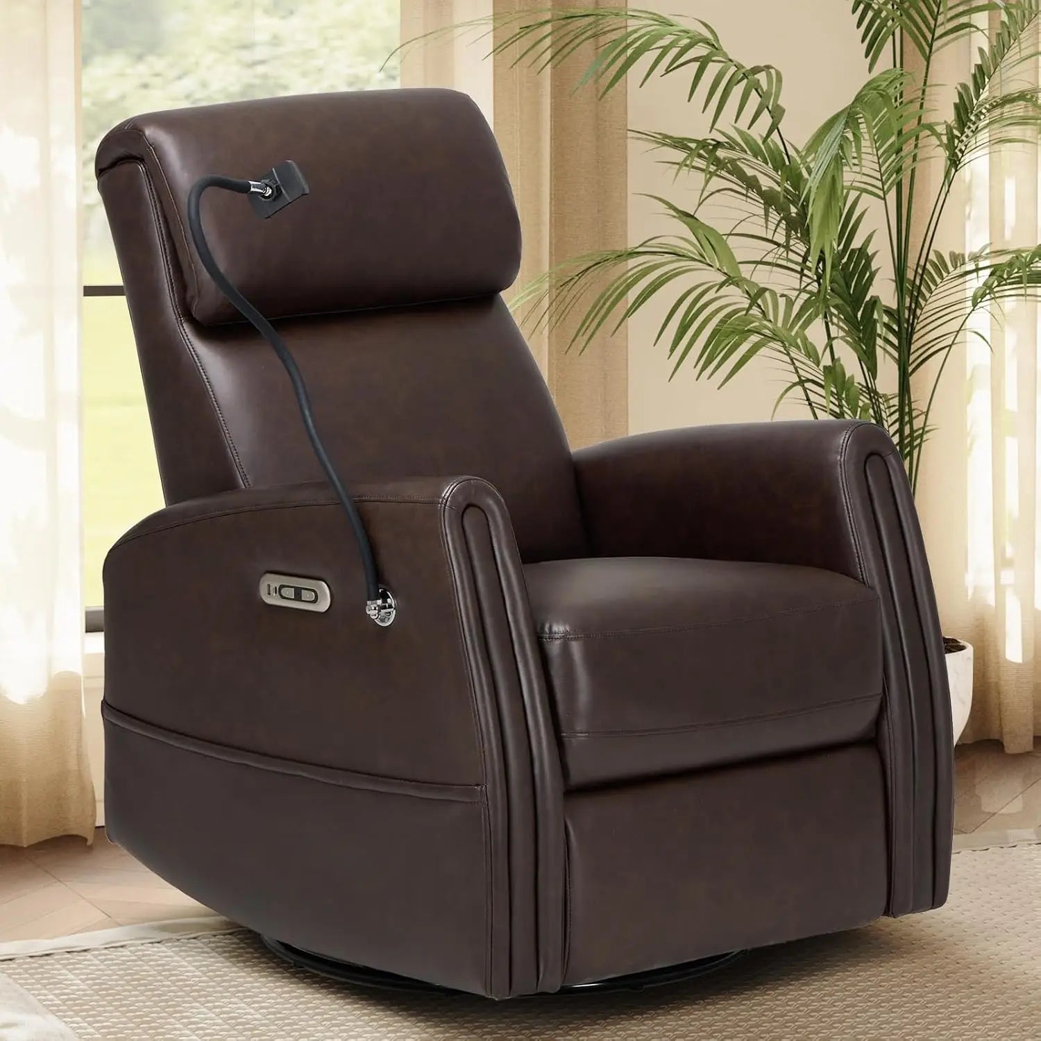 Electric Power Glider/Recliner with Swivel and Rocking Feature.