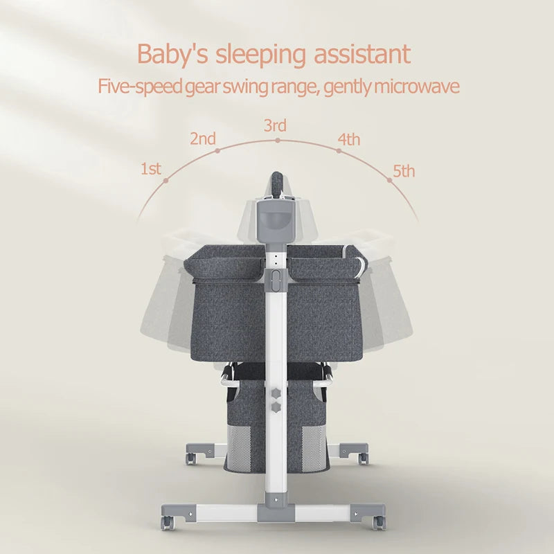 Portable Rocking Travel Crib with Mosquito Net for Baby.