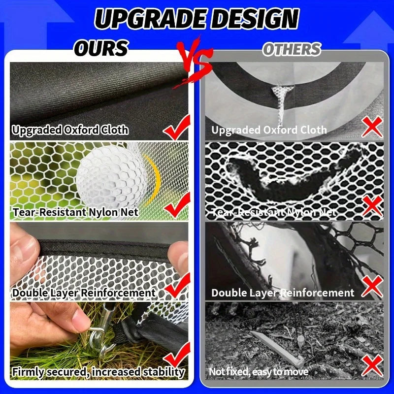 10 x 7 Golf Practice Set with Net and 3 layers of lawn mat and carrying bag.