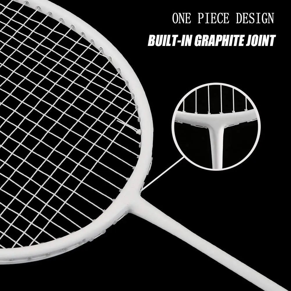 4 Pack Lightweight Badminton Rackets with 6 Nylon Shuttlecocks with Carrying Case for Outdoor use.