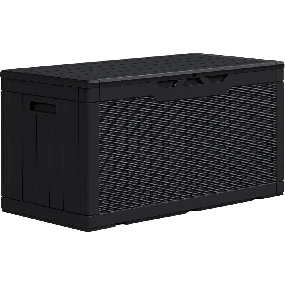 100 Gallon Resin Weatherproof Outdoor Lockable Storage Box