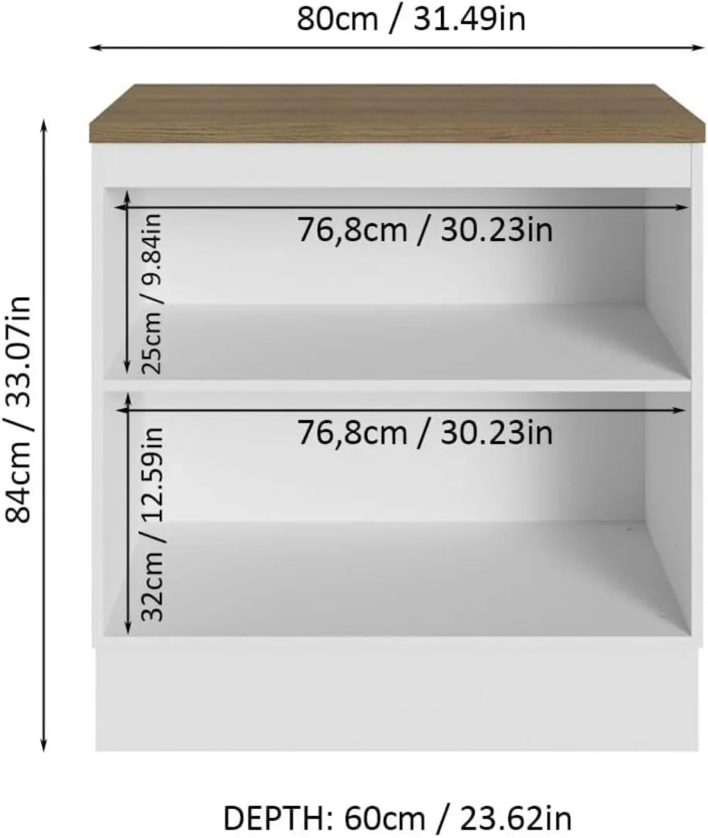 Wooden Garage and Utility Room Floor Storage Cabinet with 2 Doors and Shelves.