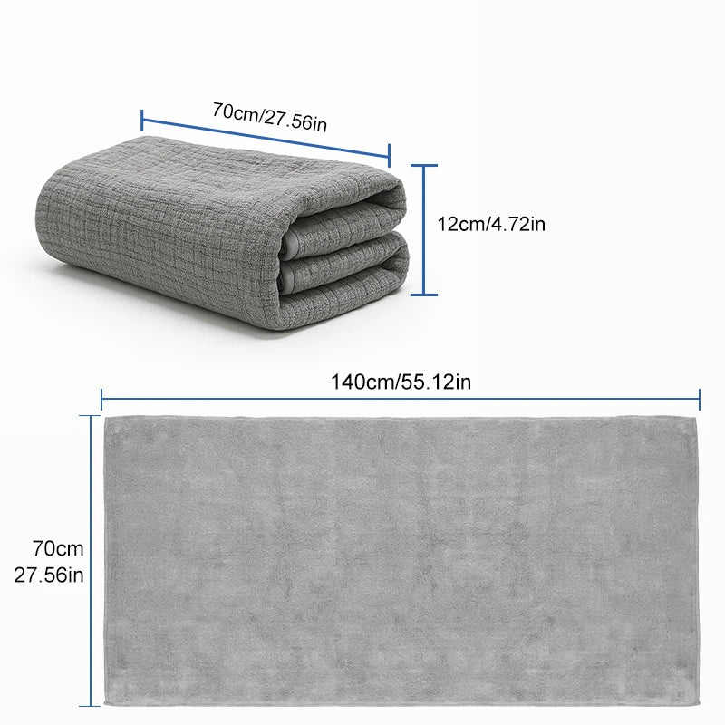 4-piece Luxury Bamboo Fiber Cotton Towel Set.