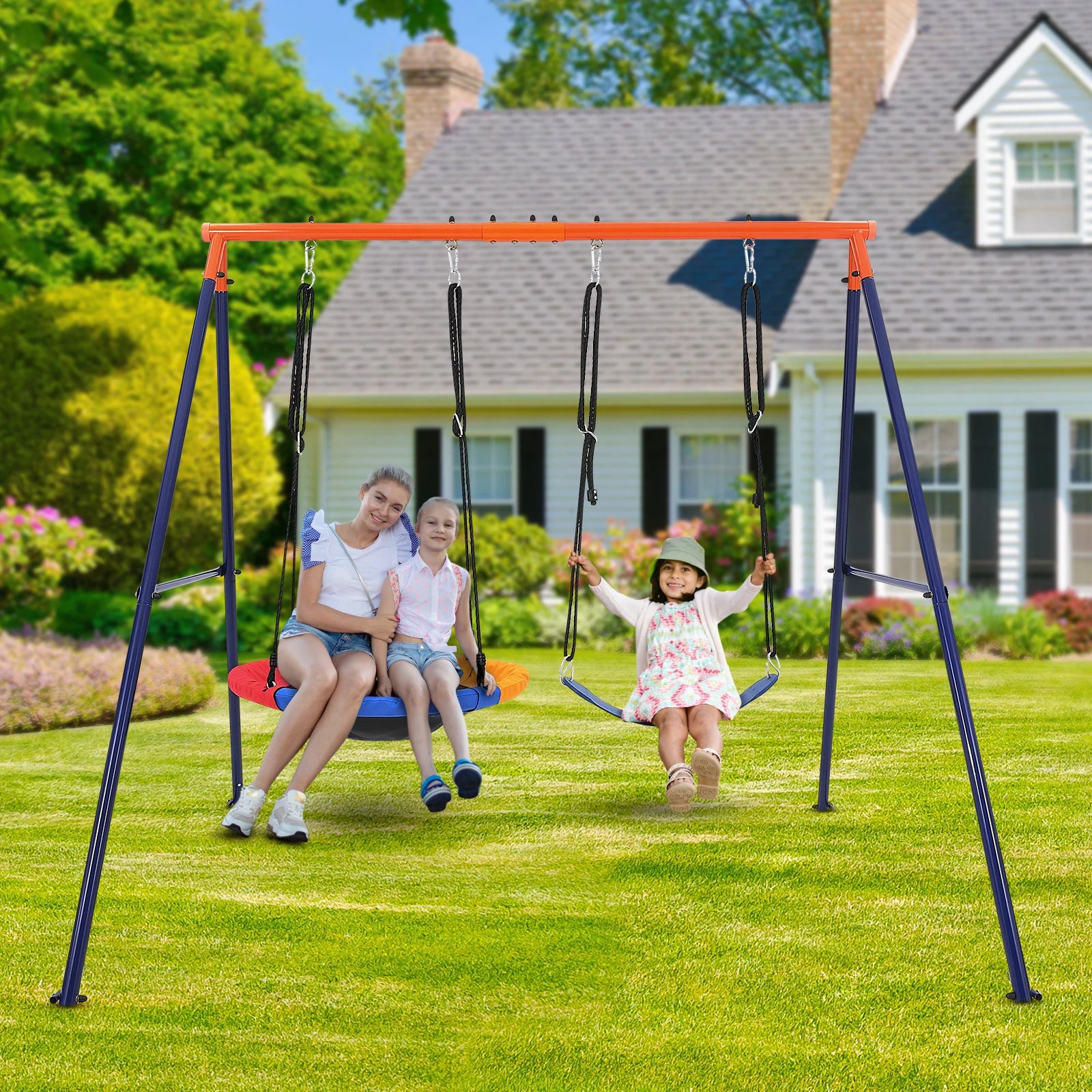 Double seat Children's Playground Swing.