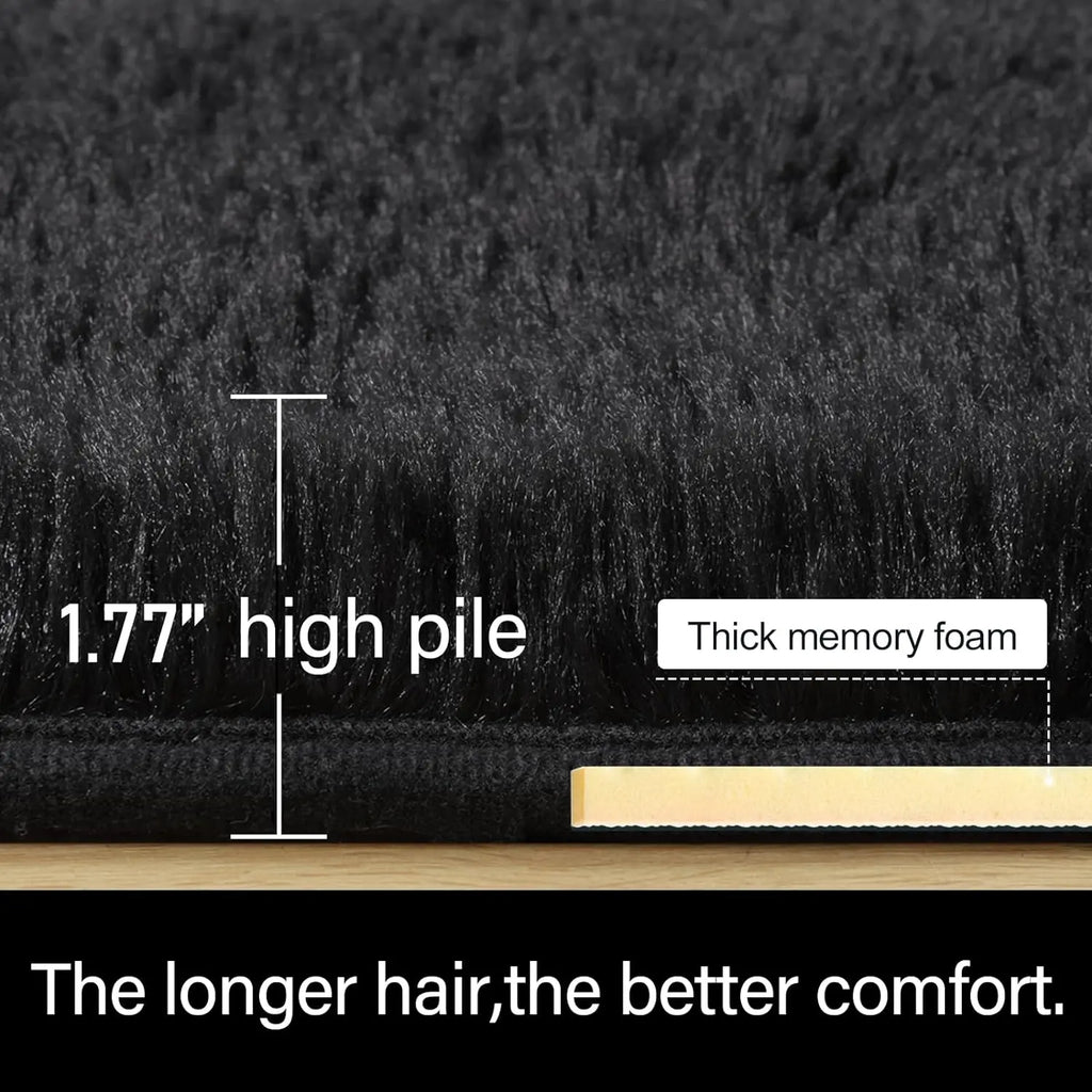Fuzzy Non-Slip Area Rug for Multiple Rooms