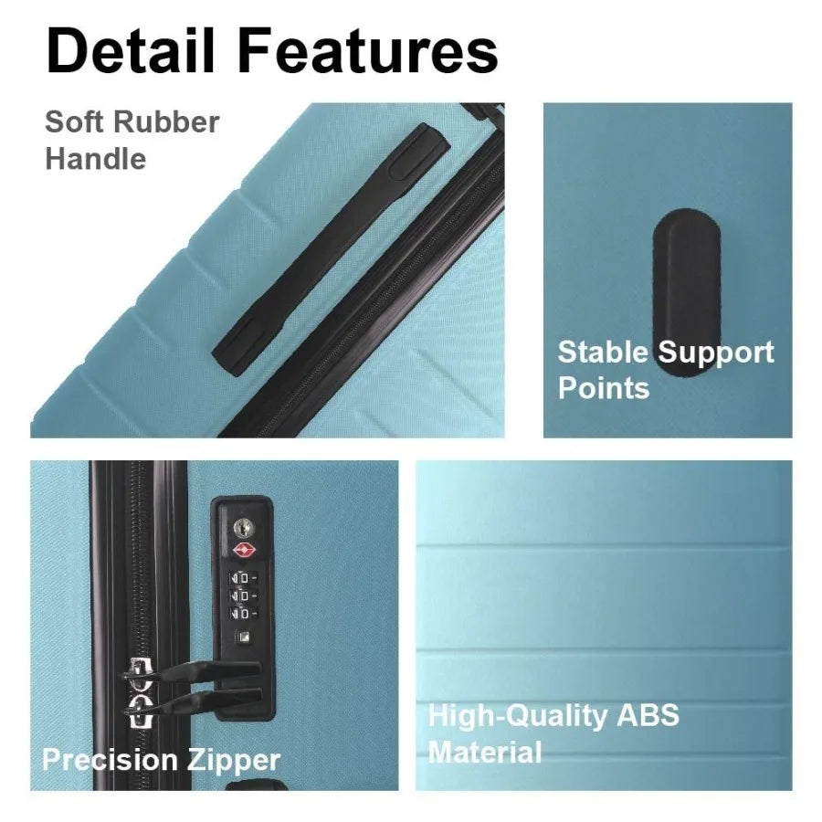 3-Piece Hard  Shell Luggage Sets with Spinner Wheels