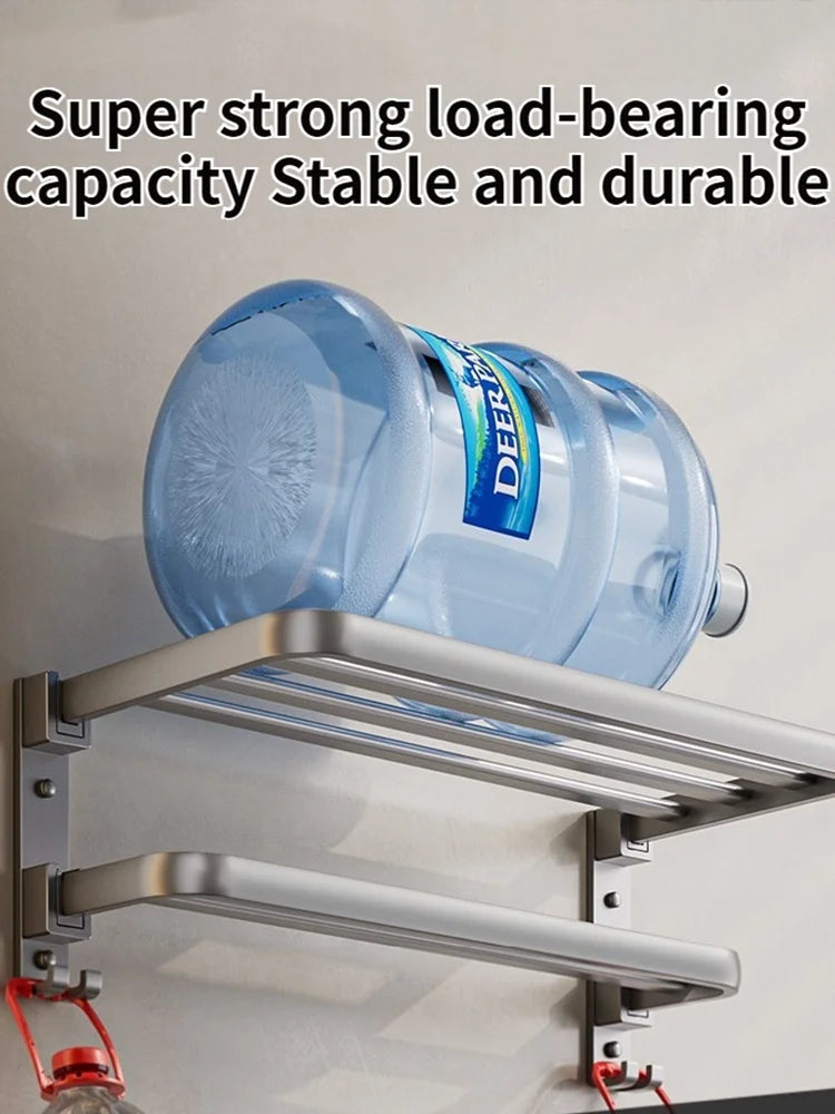 Wall Mounted Aluminum Towel and Storage Rack