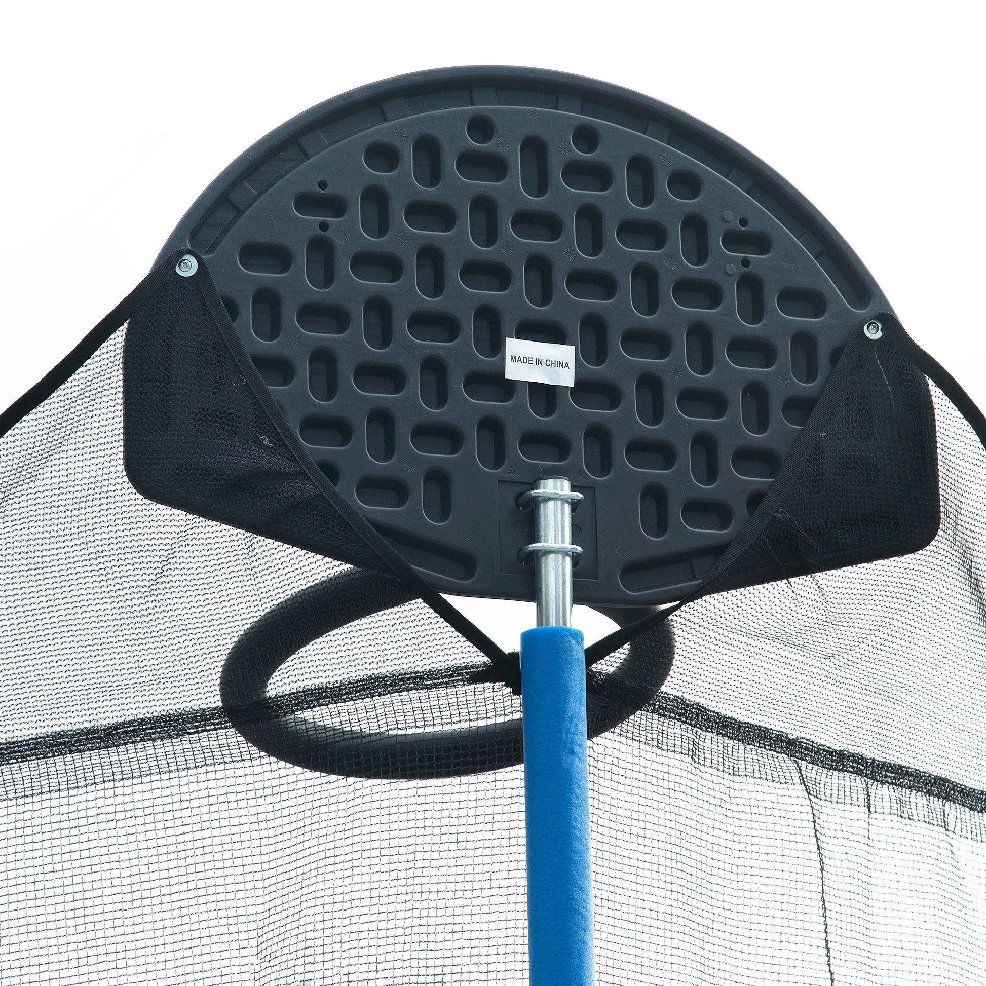 14FT Outdoor Trampoline With Basketball Backboard, Enclosure Net And Outside Ladder