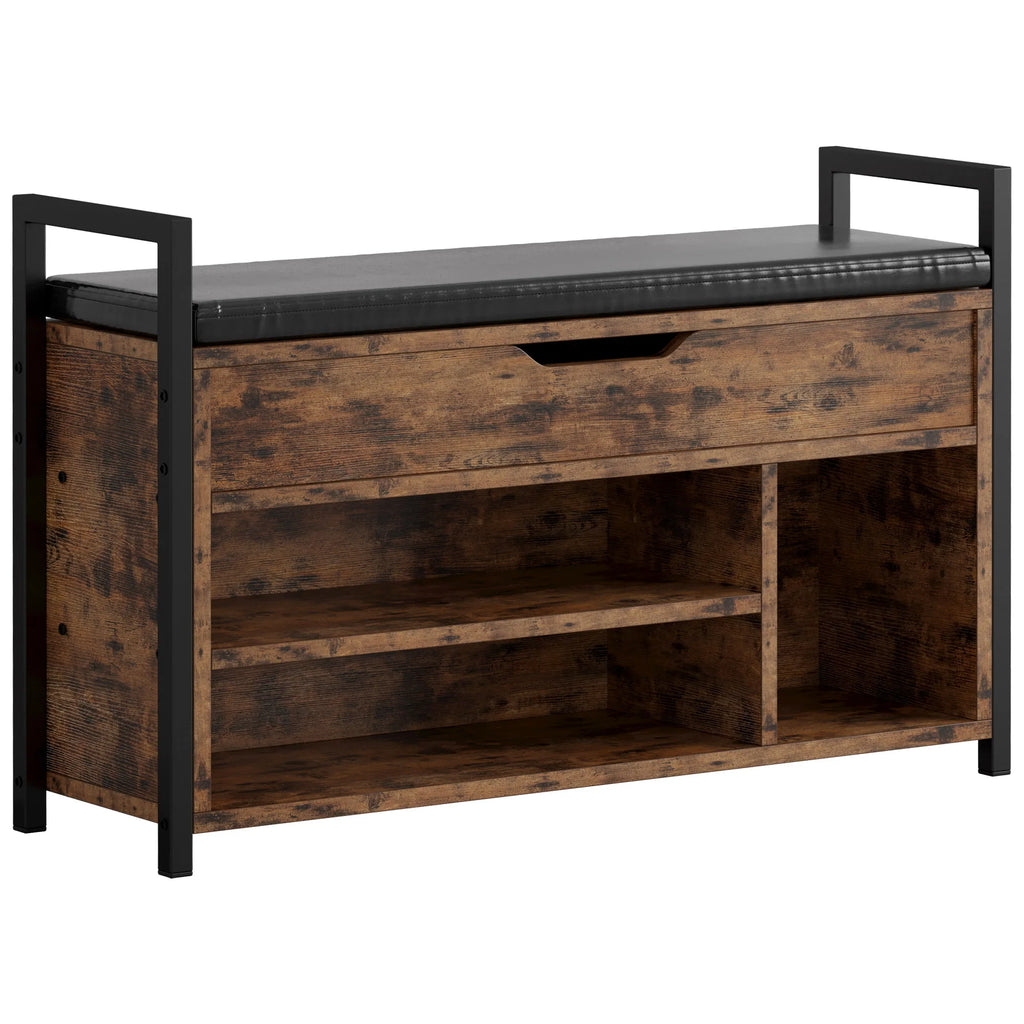 Bench with Lift Top Storage for Entryway or Bedroom