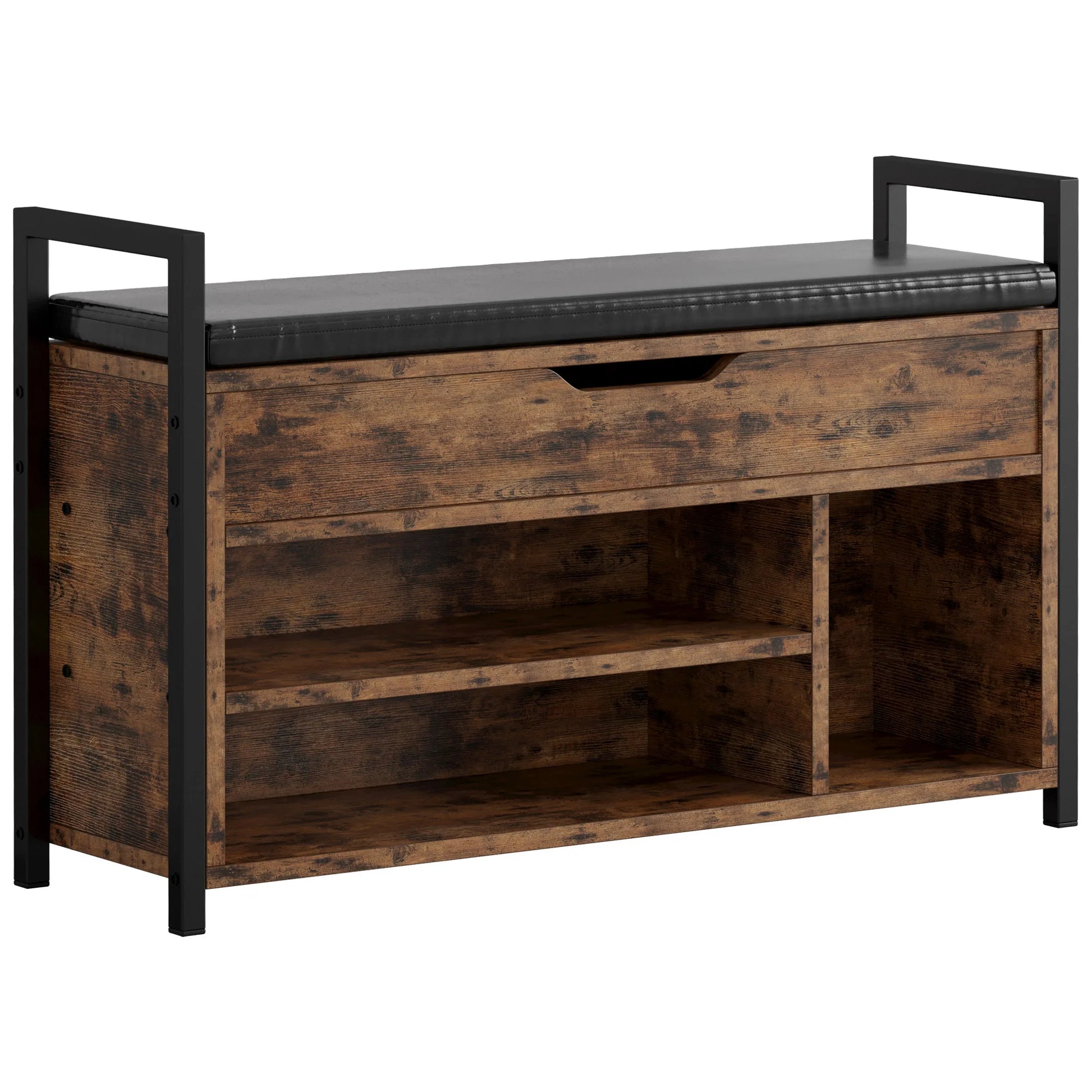 Bench with Lift Top Storage for Entryway or Bedroom