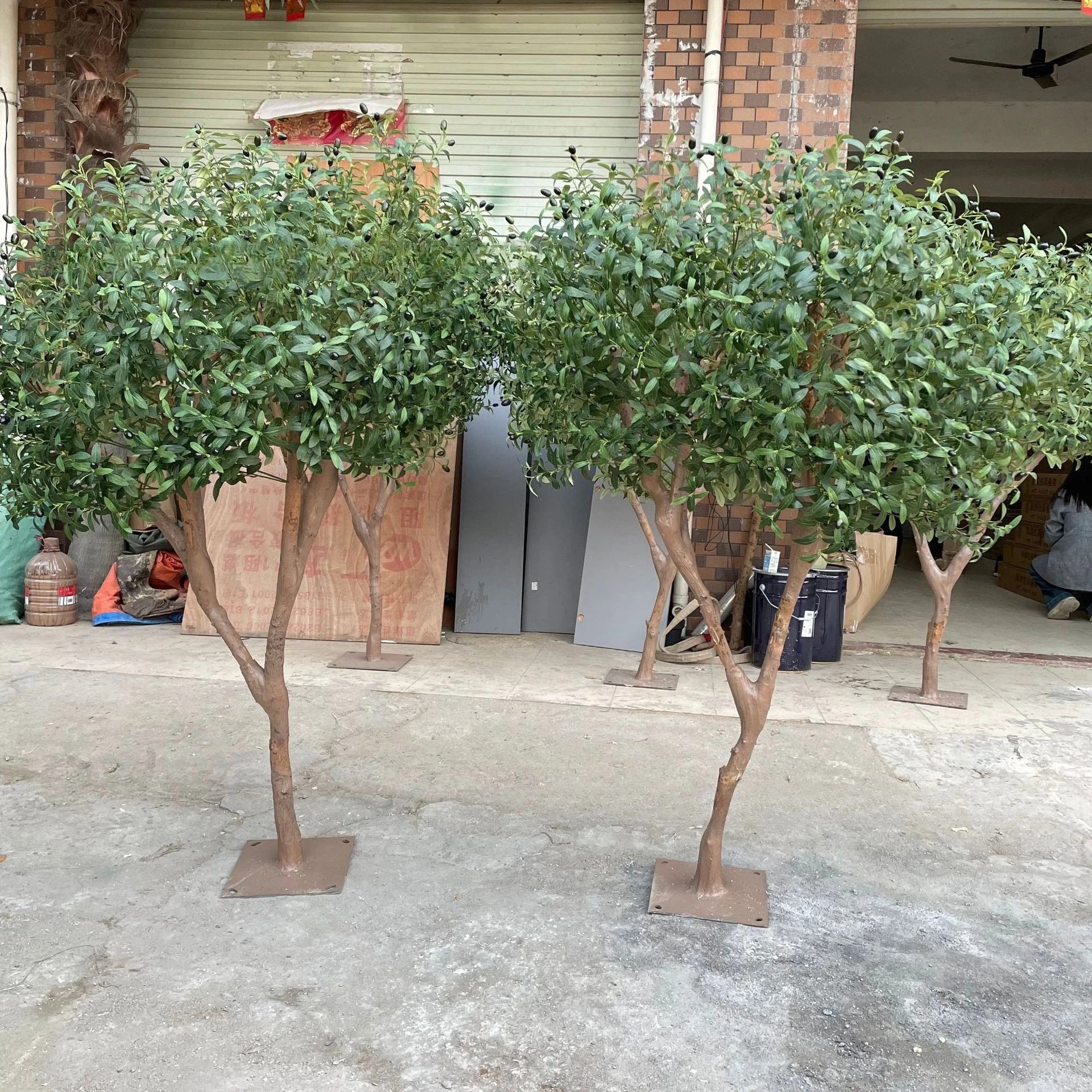 Simulated Olive Tree for Use Indoor or Outdoor; a Fake Green Plant used for decoration.