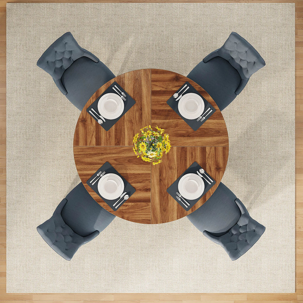 47 inch Round Dining Table for 4,