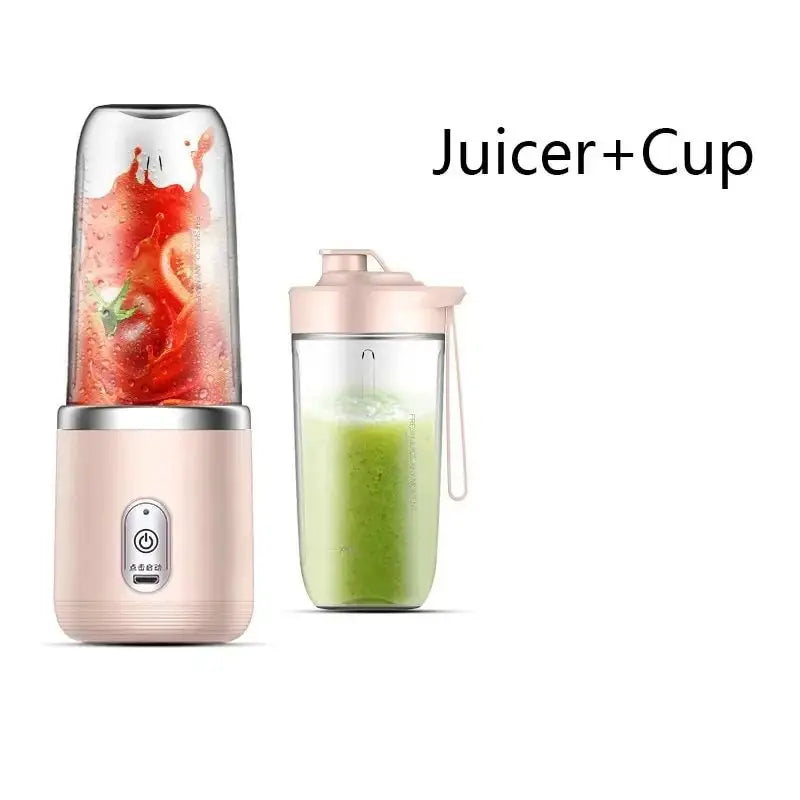 Portable USB Rechargeable Household 6-Blade Juicer/Blender.