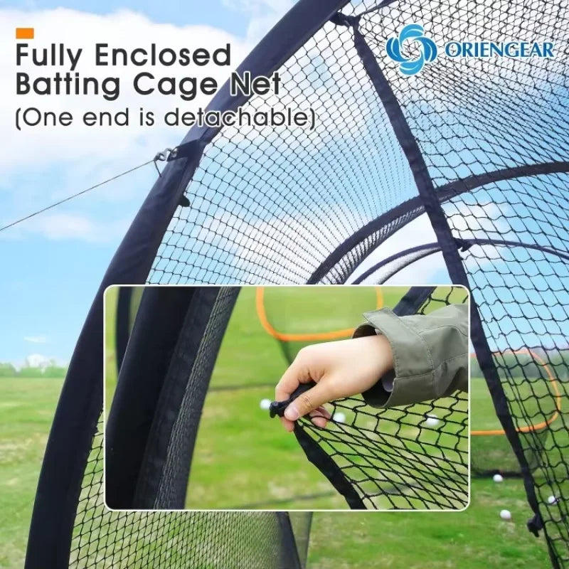 20 & 30 Ft. Backyard Fully Enclosed Netted Cage for Multi-Sport Training