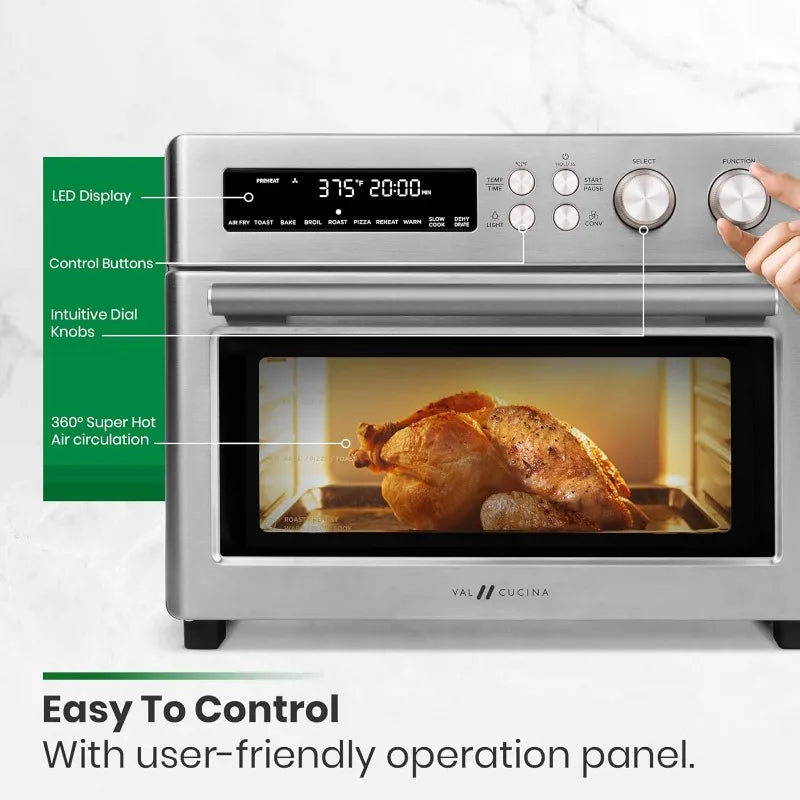 Large Countertop Infrared Heating Air Fryer, Toaster Oven, Convection Oven Combo