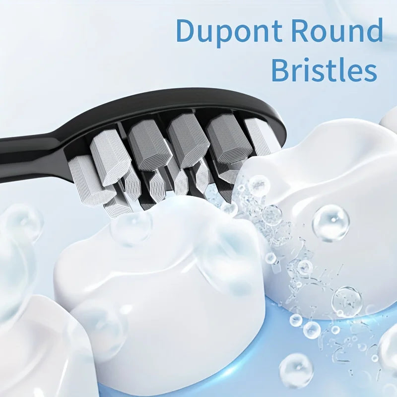 Adult 5-Mode Waterproof Electric Rotary Cleaning Toothbrush With Timer; USB Rechargeable Toothbrush with 10 heads