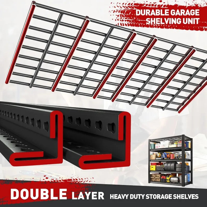 3000 lb. Industrial Metal Heavy Duty Adjustable Garage Shelving.