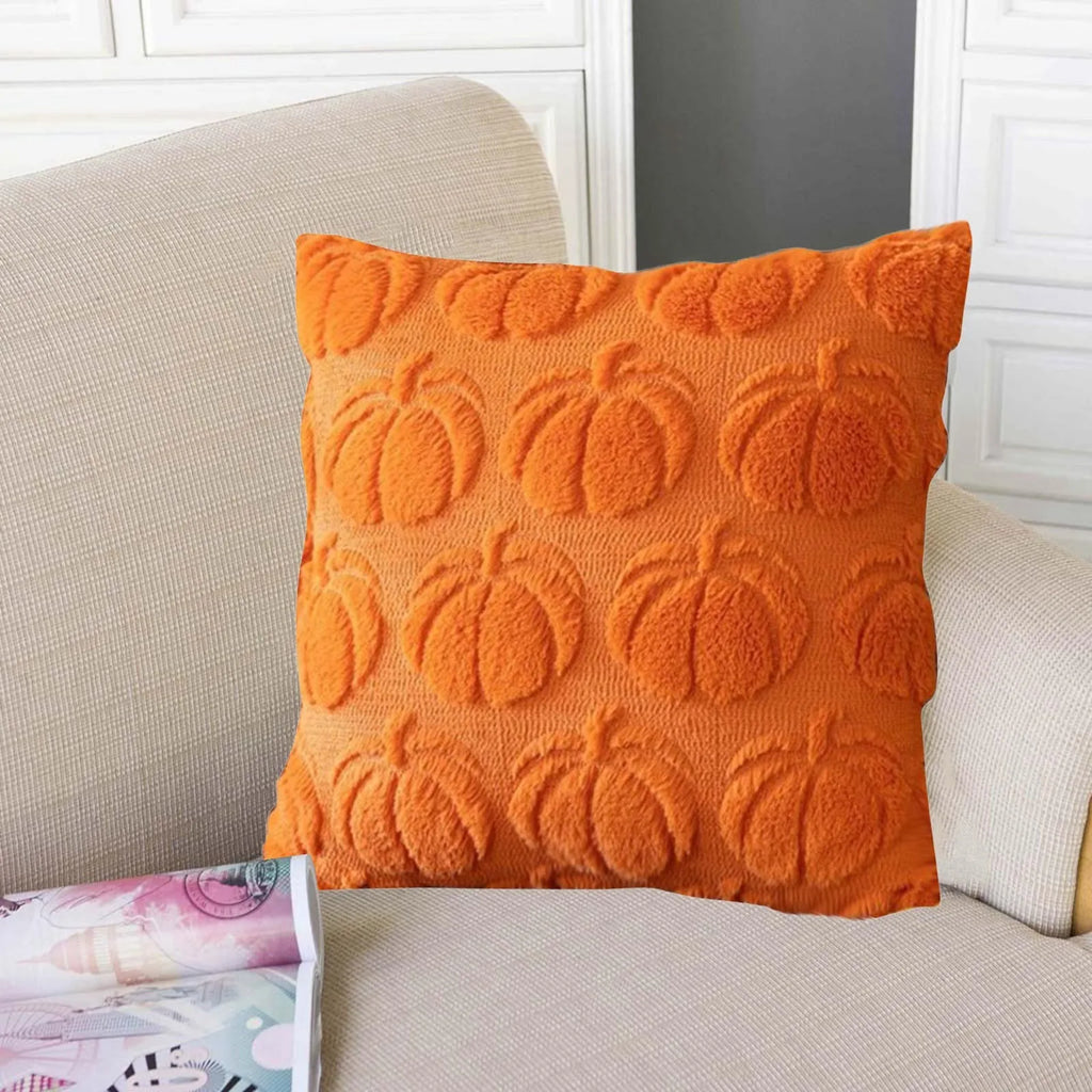 Fall Pumpkin Design Pillow Covers, 17.7" x 17.7 "