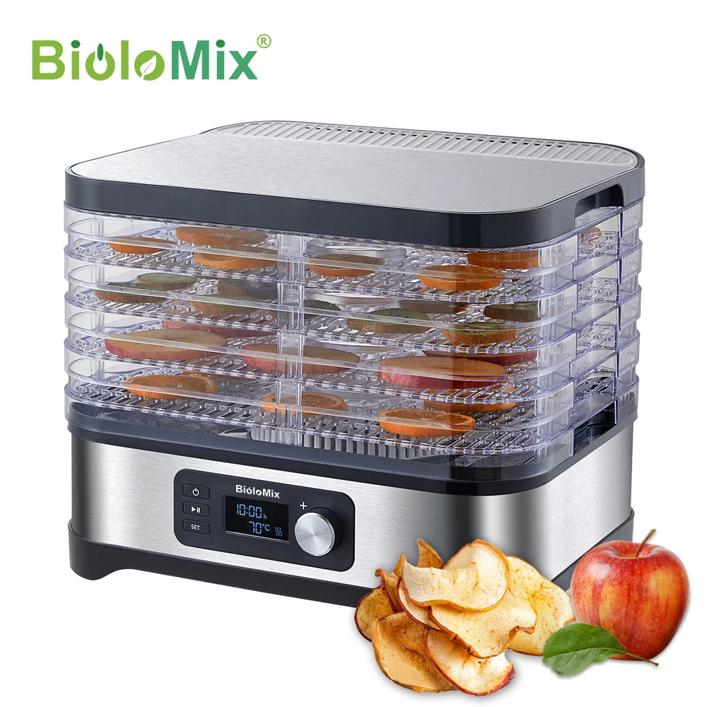 BPA FREE 5 Tray Food Dehydrator with Digital Timer and Temperature Control.