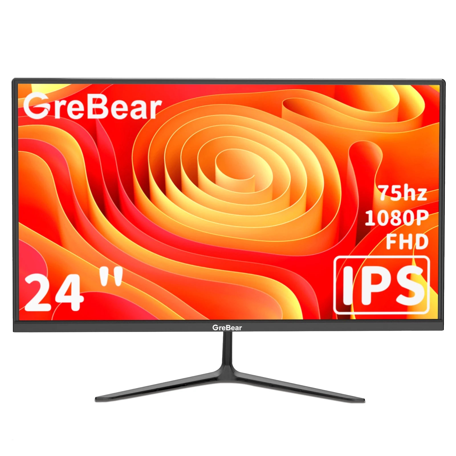Personal Computer LED Blue Light 24-inch Display Desktop Monitor with LED Blue Light.