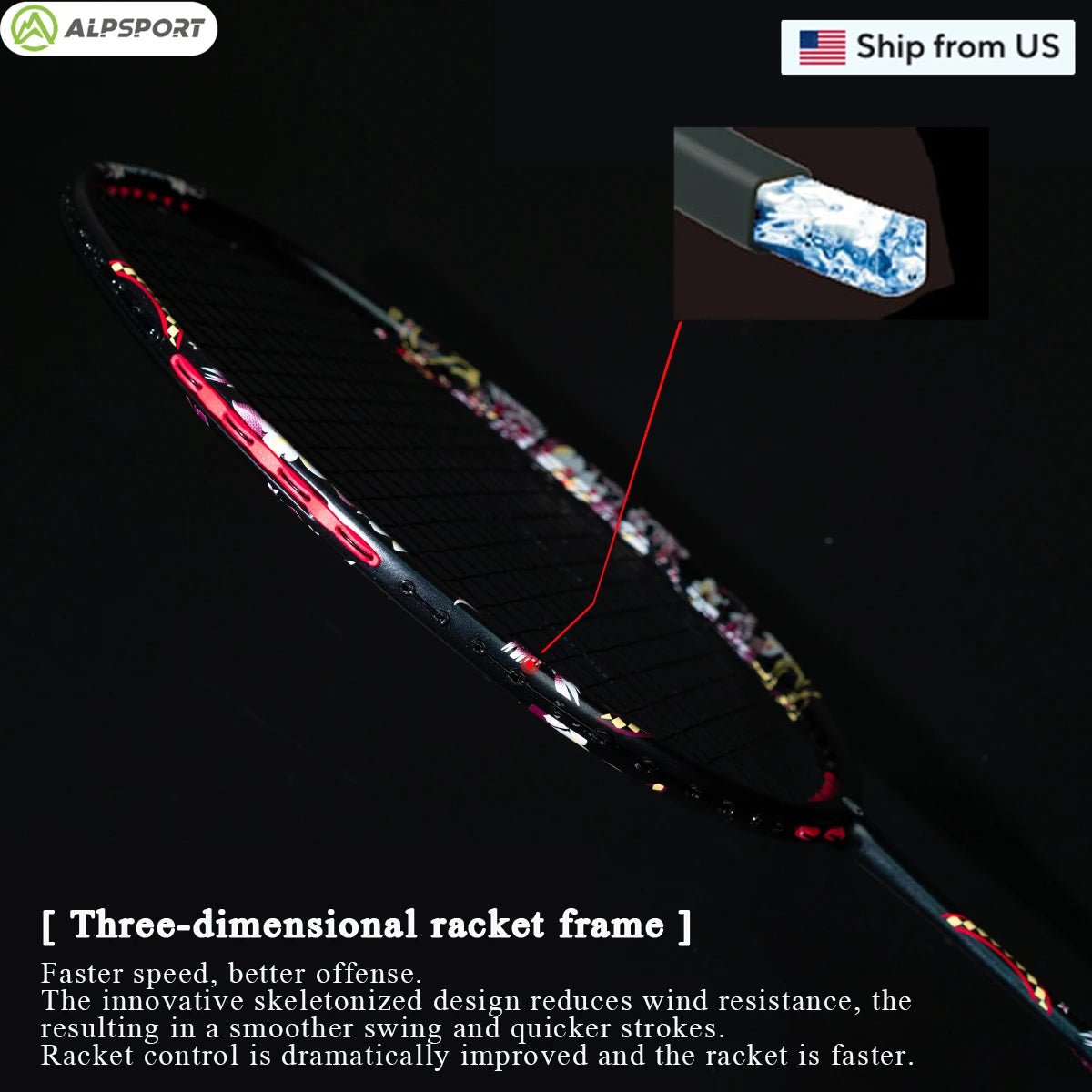 Ultralight Offensive Professional Carbon Fiber Badminton Racket