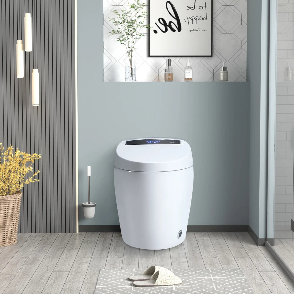Portable Smart Toilet with Heated Bidet Seat, Auto Open/Close Seat.