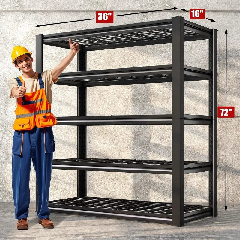 3000 lb. Industrial Metal Heavy Duty Adjustable Garage Shelving.