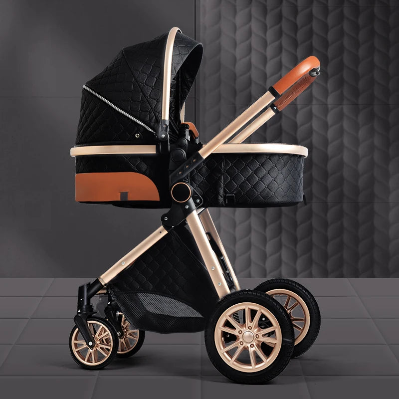 Luxury 3 in 1 Baby Stroller, Cradle and Infant Carrier with Multiple positions