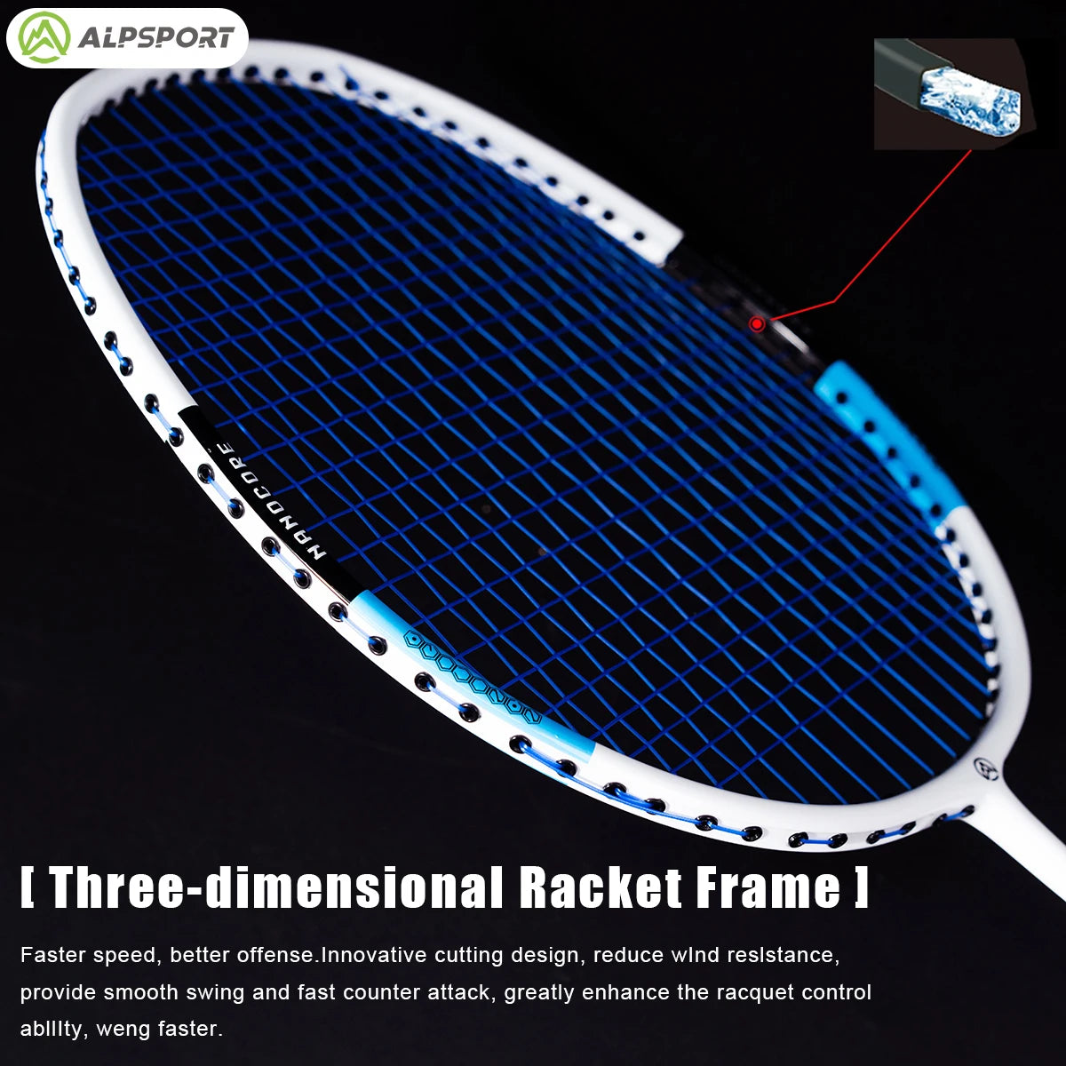 2 Badminton Rackets with Badminton String and Carrying Bag.