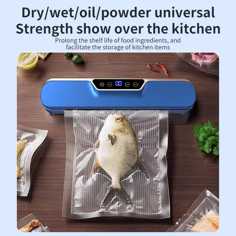 LCD Touch Screen Automatic Vacuum Sealing Machine for Household Food.