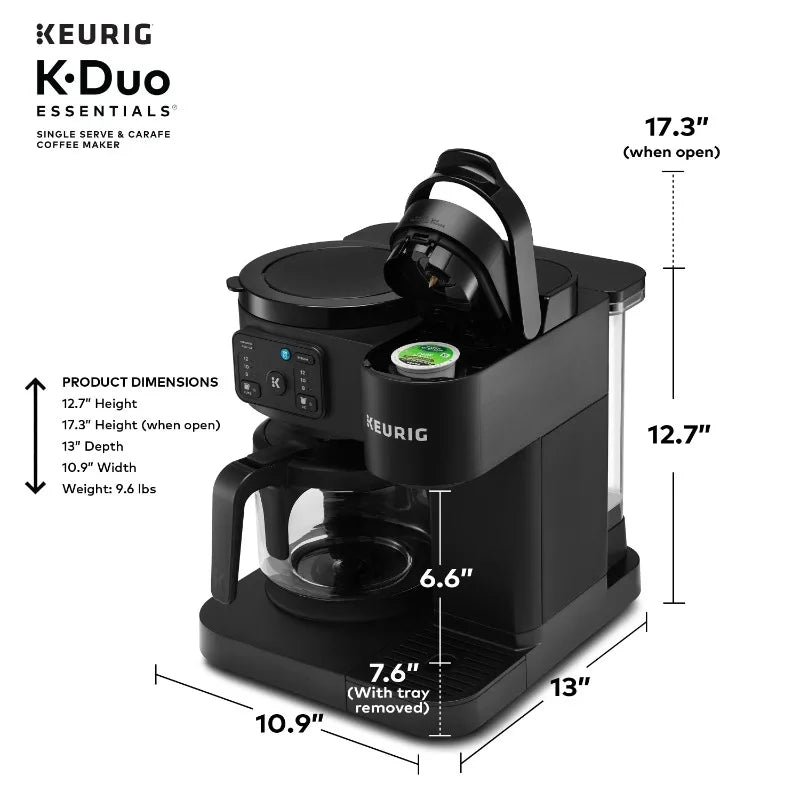 Hot & Iced Single-Serve K-Cup Pod Coffee Maker & Carafe.