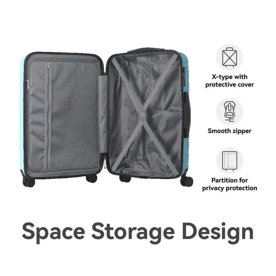 3-Piece Hard  Shell Luggage Sets with Spinner Wheels