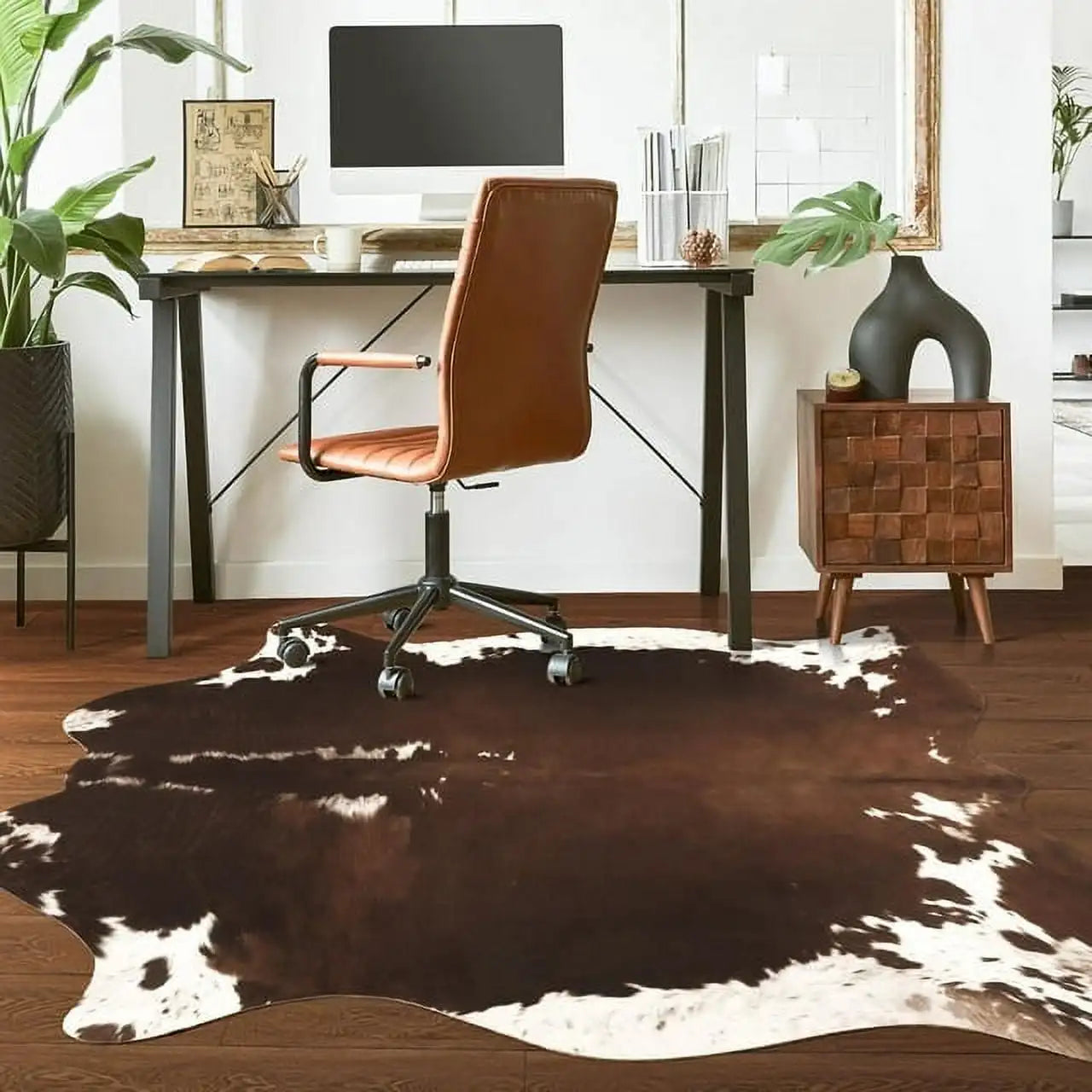 Faux Fur Animal Hide Rug,, Multi-room Use Rug, Decorative Floor Mat