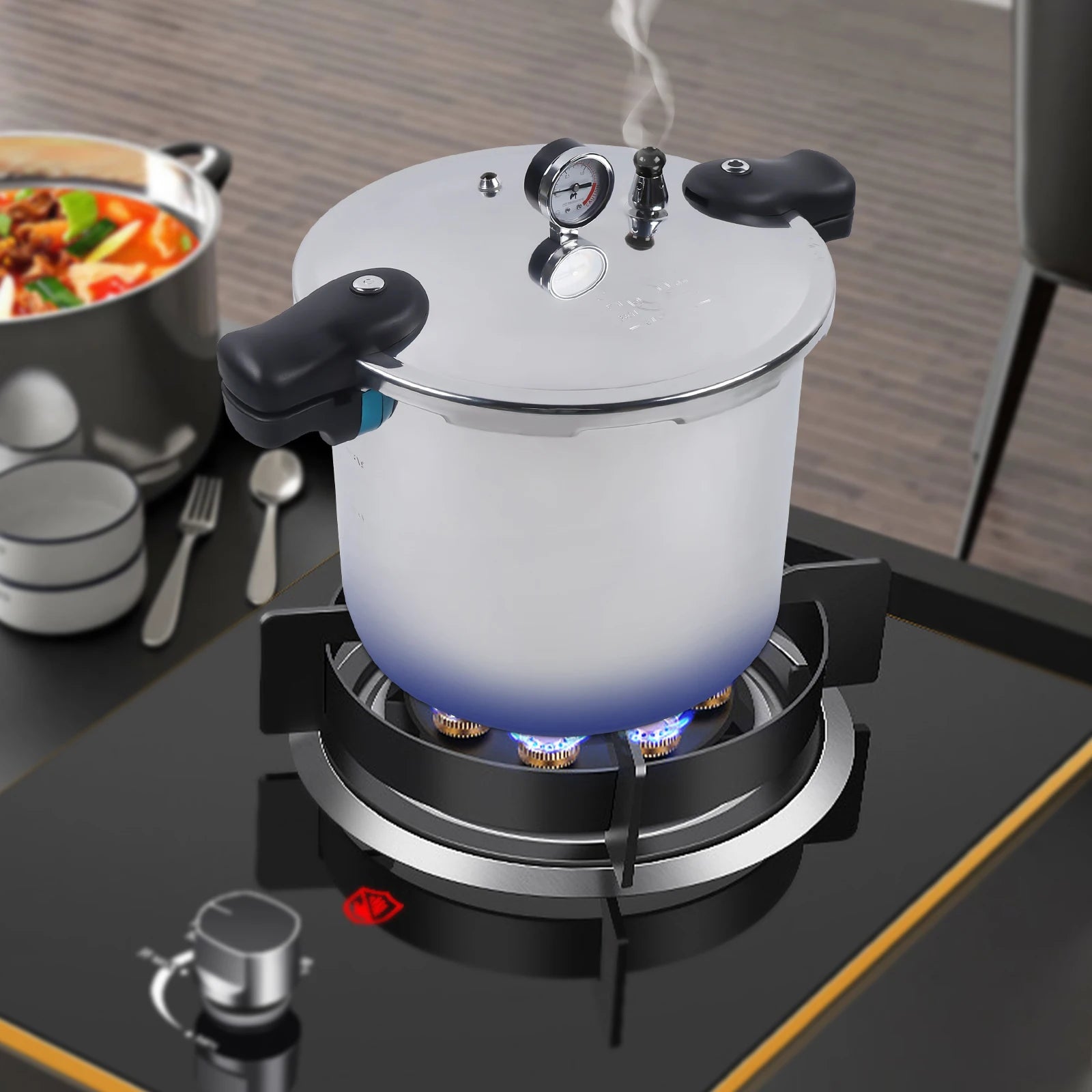 23 Quart Aluminum Alloy Explosion-Proof Pressure Cooker with Lid