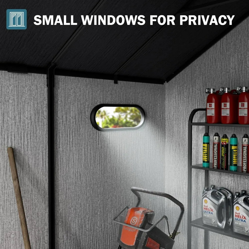 8 x 10 Outdoor Resin Storage Shed with Floor Included,