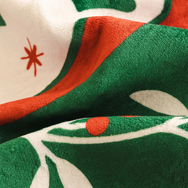 Winter or Christmas Flannel Anti-Slip Sofa Cover