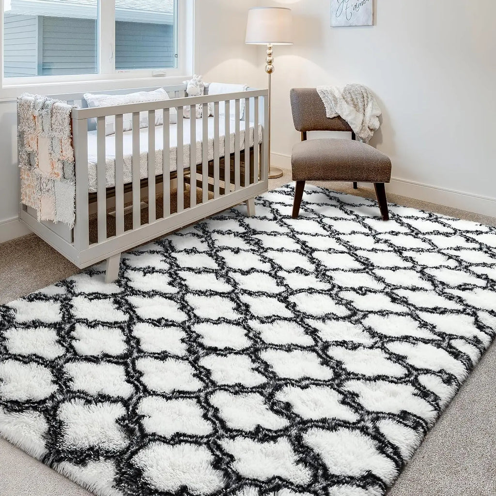 Large Super Soft Shag Non-Slip Area Rug for Bedroom or Nurery